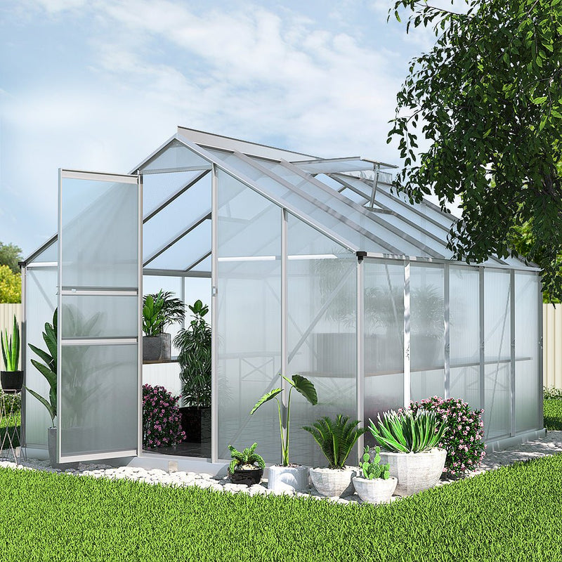 Greenhouse Aluminium Polycarbonate Green House Garden Shed 3x2.5M - Home & Garden > Green Houses - Rivercity House & Home Co. (ABN 18 642 972 209) - Affordable Modern Furniture Australia