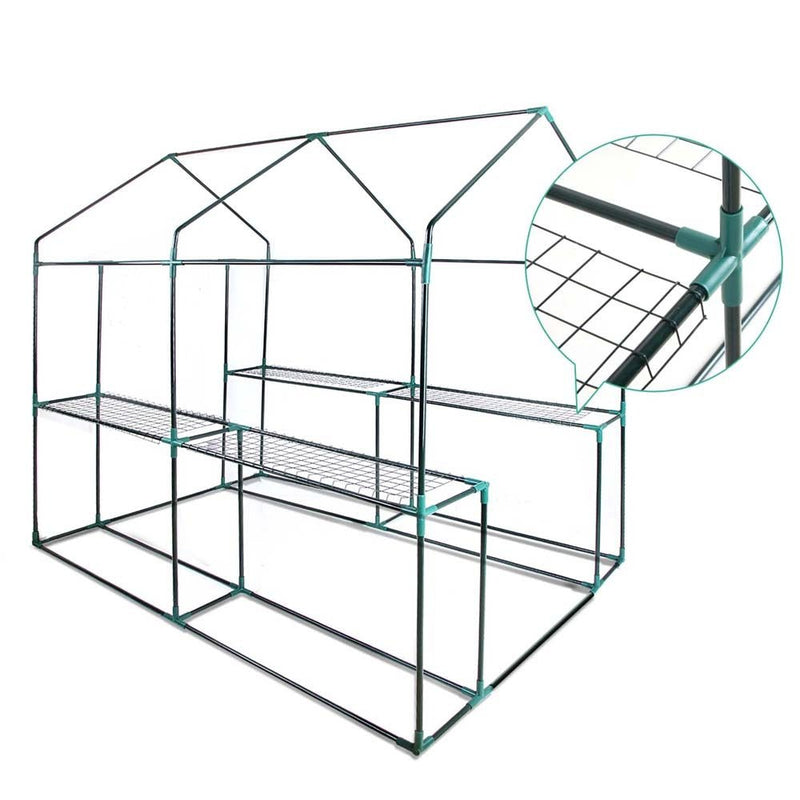 Greenhouse Garden Shed Green House 1.9X1.2M Storage Greenhouses Clear - Home & Garden > Green Houses - Rivercity House & Home Co. (ABN 18 642 972 209) - Affordable Modern Furniture Australia