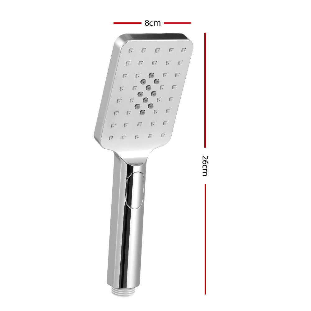 Handheld Shower Head 3.1'' High Pressure 3 Spray Modes Square Chrome - Home & Garden > Bathroom Accessories - Rivercity House & Home Co. (ABN 18 642 972 209) - Affordable Modern Furniture Australia