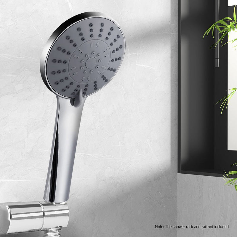 Handheld Shower Head 4.5" High Pressure 5 Modes Poweful Round Chrome - Home & Garden > Bathroom Accessories - Rivercity House & Home Co. (ABN 18 642 972 209) - Affordable Modern Furniture Australia