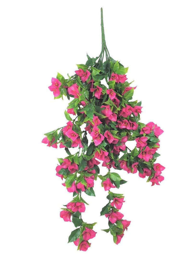 Hanging Artificial Bougainvillea Plant (Pink / Lilac) UV Resistant 90cm - Rivercity House & Home Co. (ABN 18 642 972 209) - Affordable Modern Furniture Australia