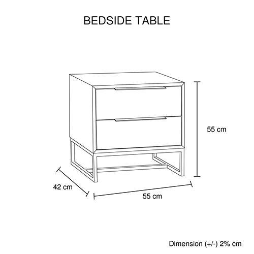 Hannah Bedside Table - Rivercity House & Home Co. (ABN 18 642 972 209) - Affordable Modern Furniture Australia