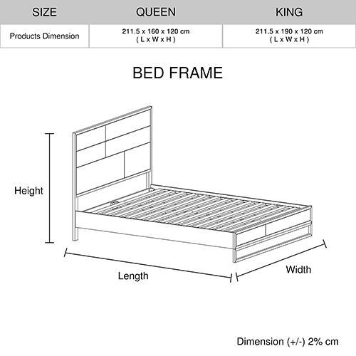 Hannah Queen Bed Frame - Rivercity House & Home Co. (ABN 18 642 972 209) - Affordable Modern Furniture Australia