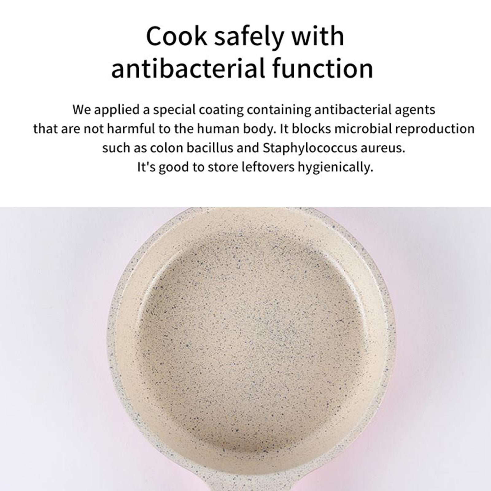 Happy Lambs 16cm Ivory Sauce Pot Frying Pan w/ a Lid Set Non-Stick Stone Induction IH Frypan - Home & Garden > Kitchenware - Rivercity House & Home Co. (ABN 18 642 972 209) - Affordable Modern Furniture Australia