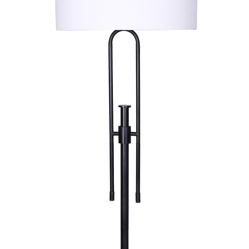 Height-Adjustable Metal Floor Lamp Matte Black - Home & Garden > Lighting - Rivercity House & Home Co. (ABN 18 642 972 209) - Affordable Modern Furniture Australia
