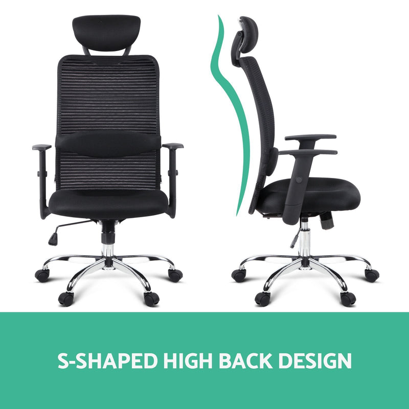 high-back-cool-mesh-office-chair-black - Furniture - Rivercity House & Home Co. (ABN 18 642 972 209) - Affordable Modern Furniture Australia