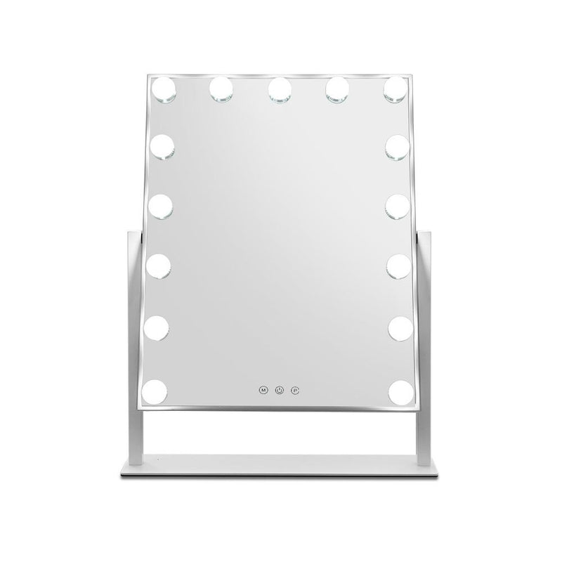 Hollywood Makeup Mirror with 15 Dimmable Bulb Lighted Dressing Mirror - Rivercity House & Home Co. (ABN 18 642 972 209) - Affordable Modern Furniture Australia