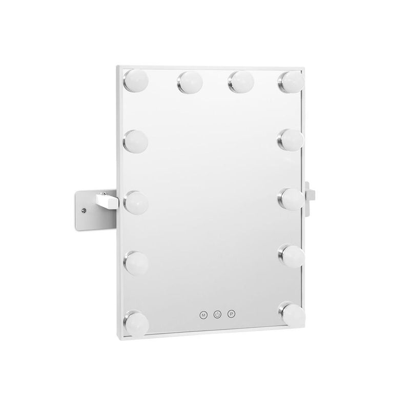 Hollywood Wall mirror Makeup Mirror With Light Vanity 12 LED Bulbs - Rivercity House & Home Co. (ABN 18 642 972 209) - Affordable Modern Furniture Australia