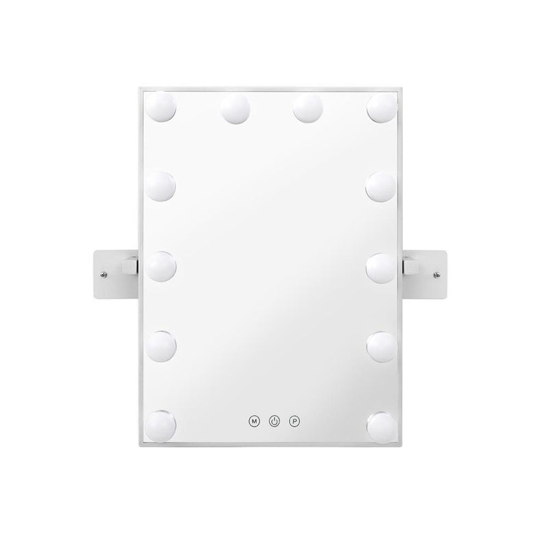 Hollywood Wall mirror Makeup Mirror With Light Vanity 12 LED Bulbs - Rivercity House & Home Co. (ABN 18 642 972 209) - Affordable Modern Furniture Australia