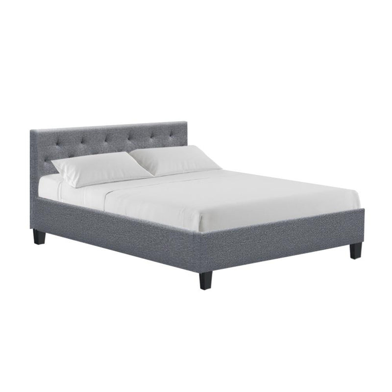 Hyams Double Bed Frame Grey - Furniture > Bedroom - Rivercity House And Home Co.