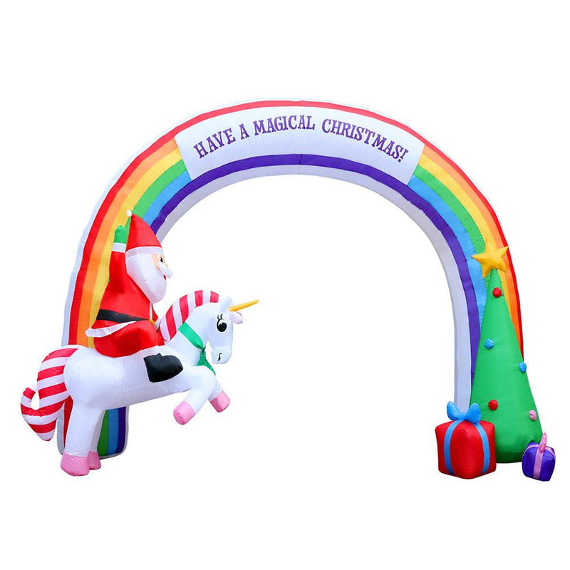 Inflatable Christmas Rainbow Archway Santa 3M Outdoor Decorations - Occasions > Christmas - Rivercity House And Home Co.