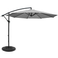 3M Umbrella with 48x48cm Base Outdoor Umbrellas Cantilever Sun Beach Garden Patio Grey
