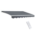 Folding Arm Awning Motorised Retractable Outdoor Sunshade3X2.5M
