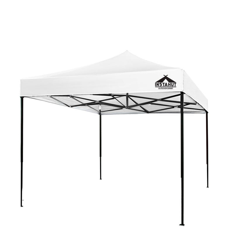 Instahut Gazebo Pop Up Marquee 3x3m Outdoor Tent Folding Wedding Gazebos White - Occasions - Rivercity House And Home Co.