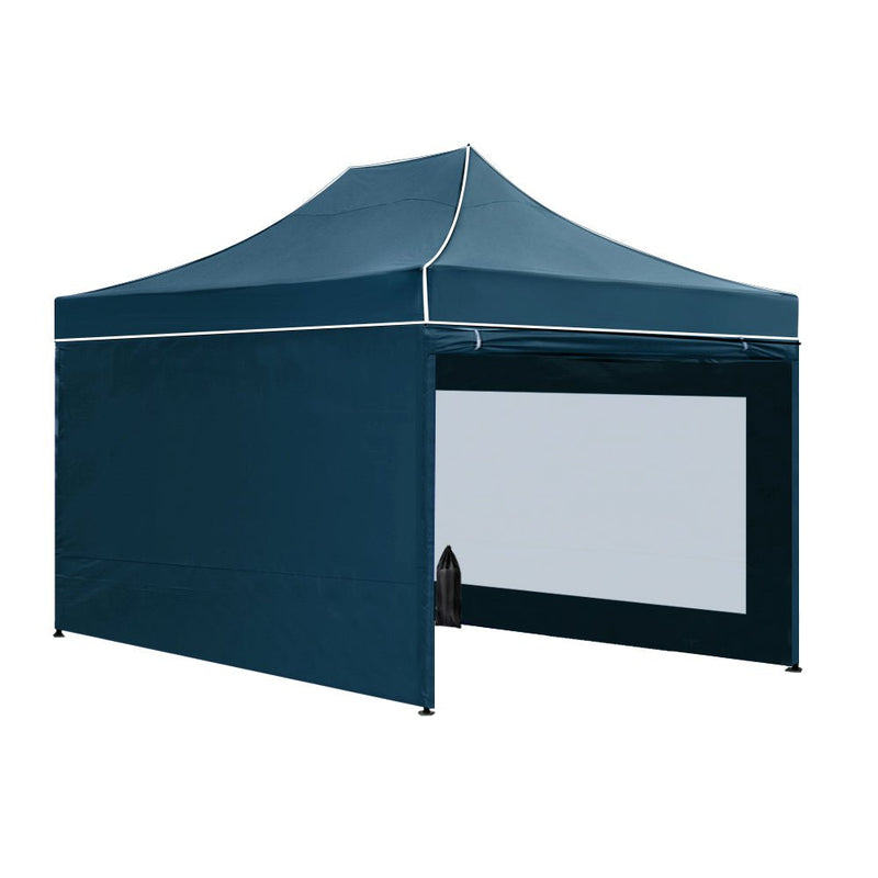 Gazebo Pop Up Marquee 3x4.5 Folding Wedding Tent Gazebos Shade Navy - Home & Garden > Shading - Rivercity House & Home Co. (ABN 18 642 972 209) - Affordable Modern Furniture Australia