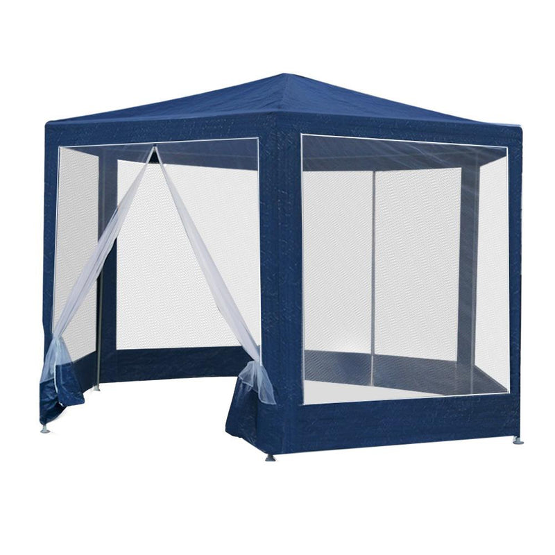 Instahut Gazebo Wedding Party Marquee Tent Canopy Outdoor Camping Gazebos Navy - Occasions - Rivercity House And Home Co.
