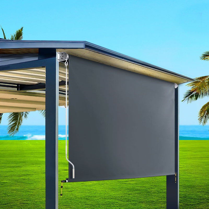 Outdoor Blind Privacy Screen Roll Down Awning Canopy Window 1.5X2.5M - Home & Garden > Shading - Rivercity House & Home Co. (ABN 18 642 972 209) - Affordable Modern Furniture Australia