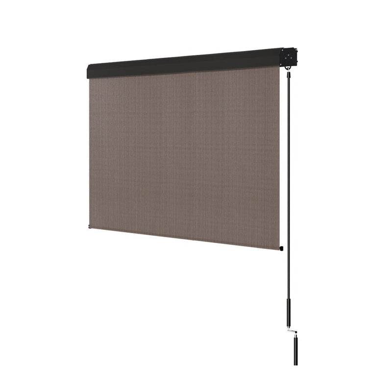 Outdoor Blinds Light Filtering Roll Down Awning Shade 3X2.5M Brown - Home & Garden > Shading - Rivercity House & Home Co. (ABN 18 642 972 209) - Affordable Modern Furniture Australia