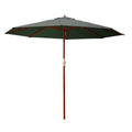 Outdoor Umbrella 3M Pole Umbrellas Stand Sun Beach Garden Deck Charcoal