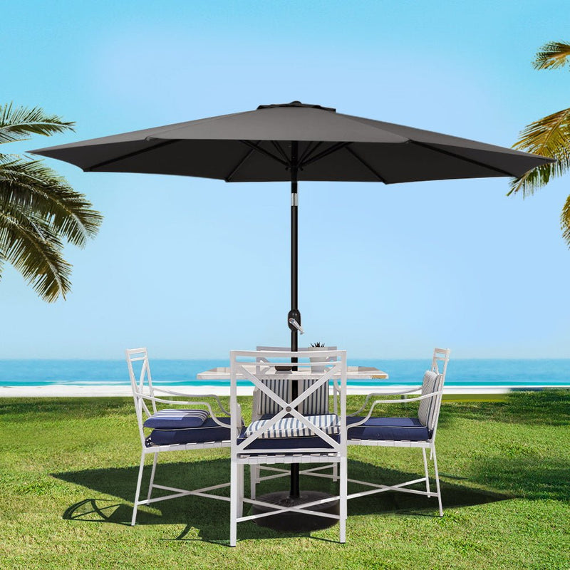 Outdoor Umbrella 3m Umbrellas Garden Beach Tilt Sun Patio Deck Pole UV - Home & Garden > Shading - Rivercity House & Home Co. (ABN 18 642 972 209) - Affordable Modern Furniture Australia