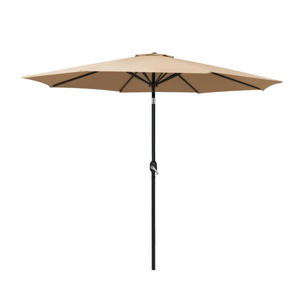 Outdoor Umbrella Umbrellas Beach Pole Garden Tilt Sun Patio UV 2.7m - Home & Garden > Shading - Rivercity House & Home Co. (ABN 18 642 972 209) - Affordable Modern Furniture Australia