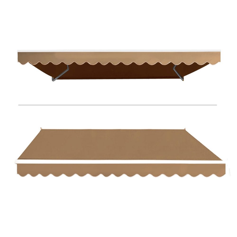 Retractable Folding Arm Awning Motorised Sunshade 4Mx2.5M Beige - Home & Garden > Shading - Rivercity House & Home Co. (ABN 18 642 972 209) - Affordable Modern Furniture Australia