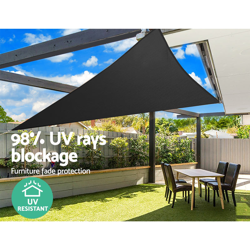 Sun Shade Sail Cloth Shadecloth Outdoor Canopy Triangle 280gsm 5x5x5m - Home & Garden > Shading - Rivercity House & Home Co. (ABN 18 642 972 209) - Affordable Modern Furniture Australia