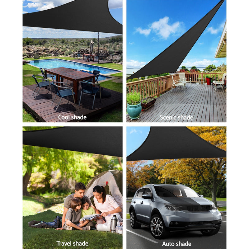 Sun Shade Sail Cloth Shadecloth Outdoor Canopy Triangle 280gsm 5x5x5m - Home & Garden > Shading - Rivercity House & Home Co. (ABN 18 642 972 209) - Affordable Modern Furniture Australia