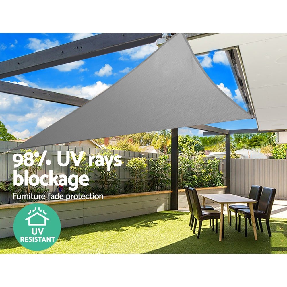 Sun Shade Sail Cloth Shadecloth Outdoor Canopy Triangle 280gsm 6x6x6m - Home & Garden > Shading - Rivercity House & Home Co. (ABN 18 642 972 209) - Affordable Modern Furniture Australia