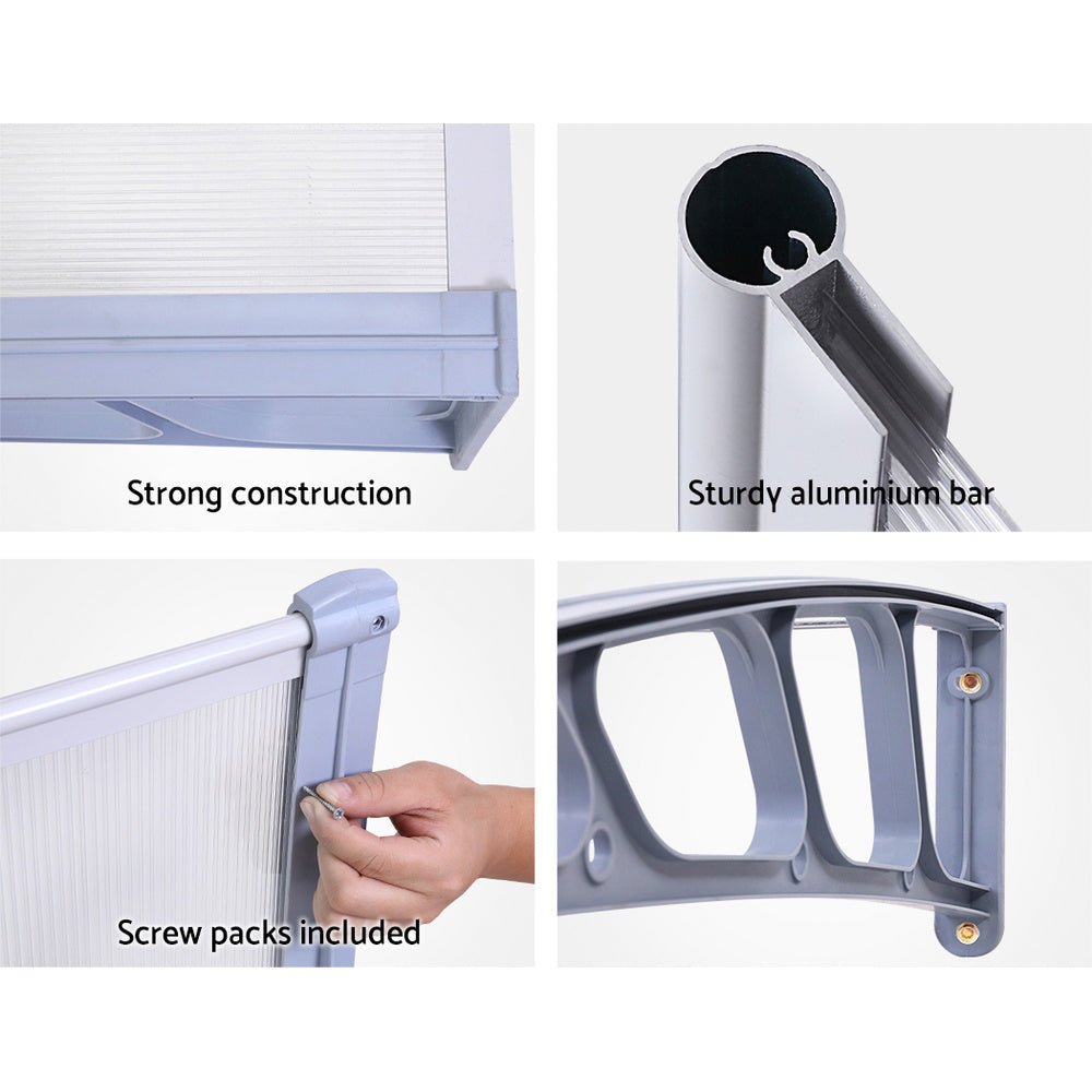 Window Door Awning Door Canopy Outdoor Patio Sun Shield 1.5mx4m DIY - Home & Garden > Shading - Rivercity House & Home Co. (ABN 18 642 972 209) - Affordable Modern Furniture Australia
