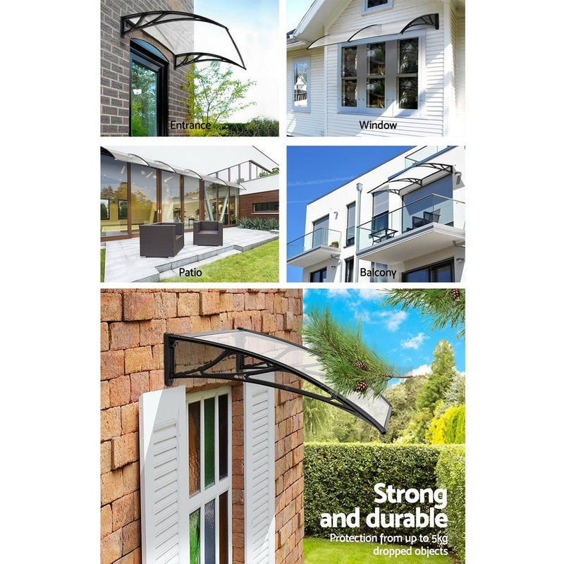 Window Door Awning Door Canopy Patio UV Sun Shield 1mx4m DIY - Home & Garden > Shading - Rivercity House & Home Co. (ABN 18 642 972 209) - Affordable Modern Furniture Australia