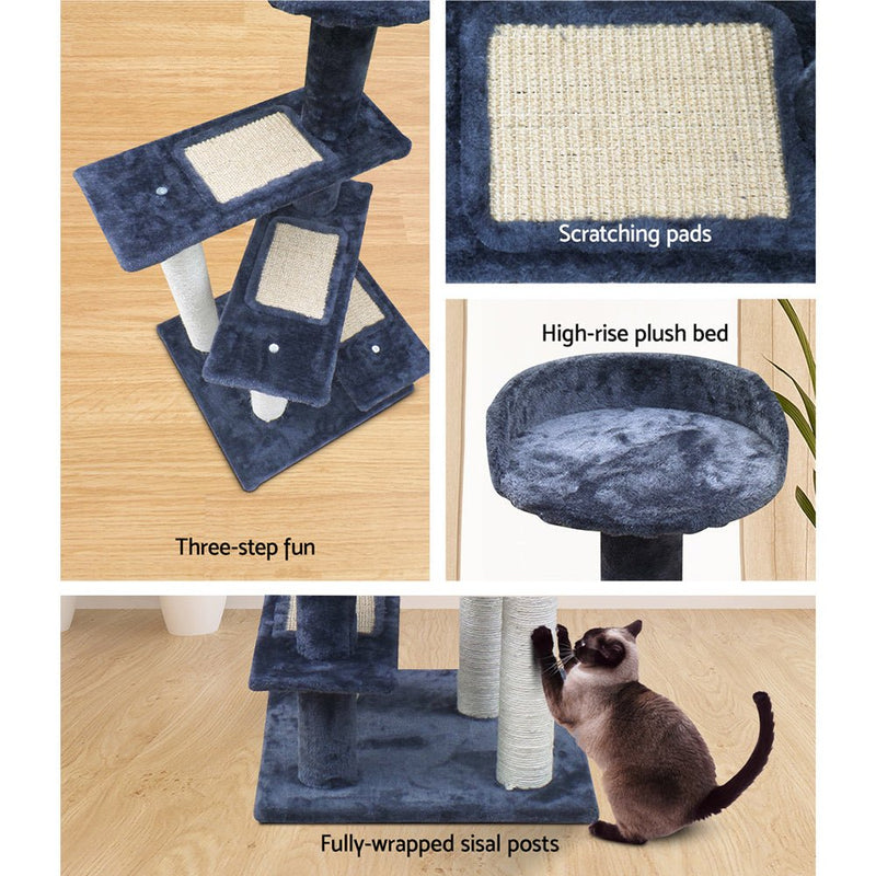 i.Pet Cat Tree 100cm Trees Scratching Post Scratcher Tower Condo House Furniture Wood Steps - Pet Care > Cat Supplies - Rivercity House & Home Co. (ABN 18 642 972 209)