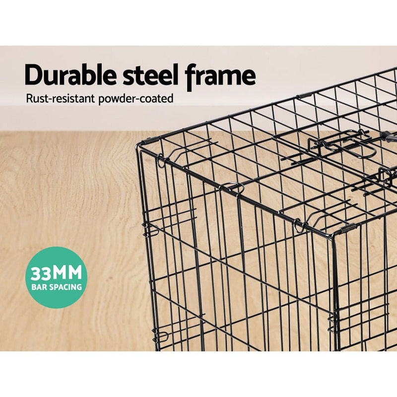 Dog Cage 24inch Pet Cage - Black - Pet Care > Dog Supplies - Rivercity House & Home Co. (ABN 18 642 972 209) - Affordable Modern Furniture Australia