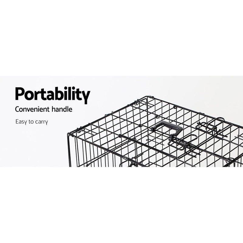 Dog Cage 36inch Pet Cage - Black - Pet Care > Dog Supplies - Rivercity House & Home Co. (ABN 18 642 972 209) - Affordable Modern Furniture Australia