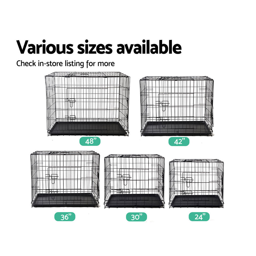 Dog Cage 48inch Pet Cage - Black - Pet Care > Dog Supplies - Rivercity House & Home Co. (ABN 18 642 972 209) - Affordable Modern Furniture Australia