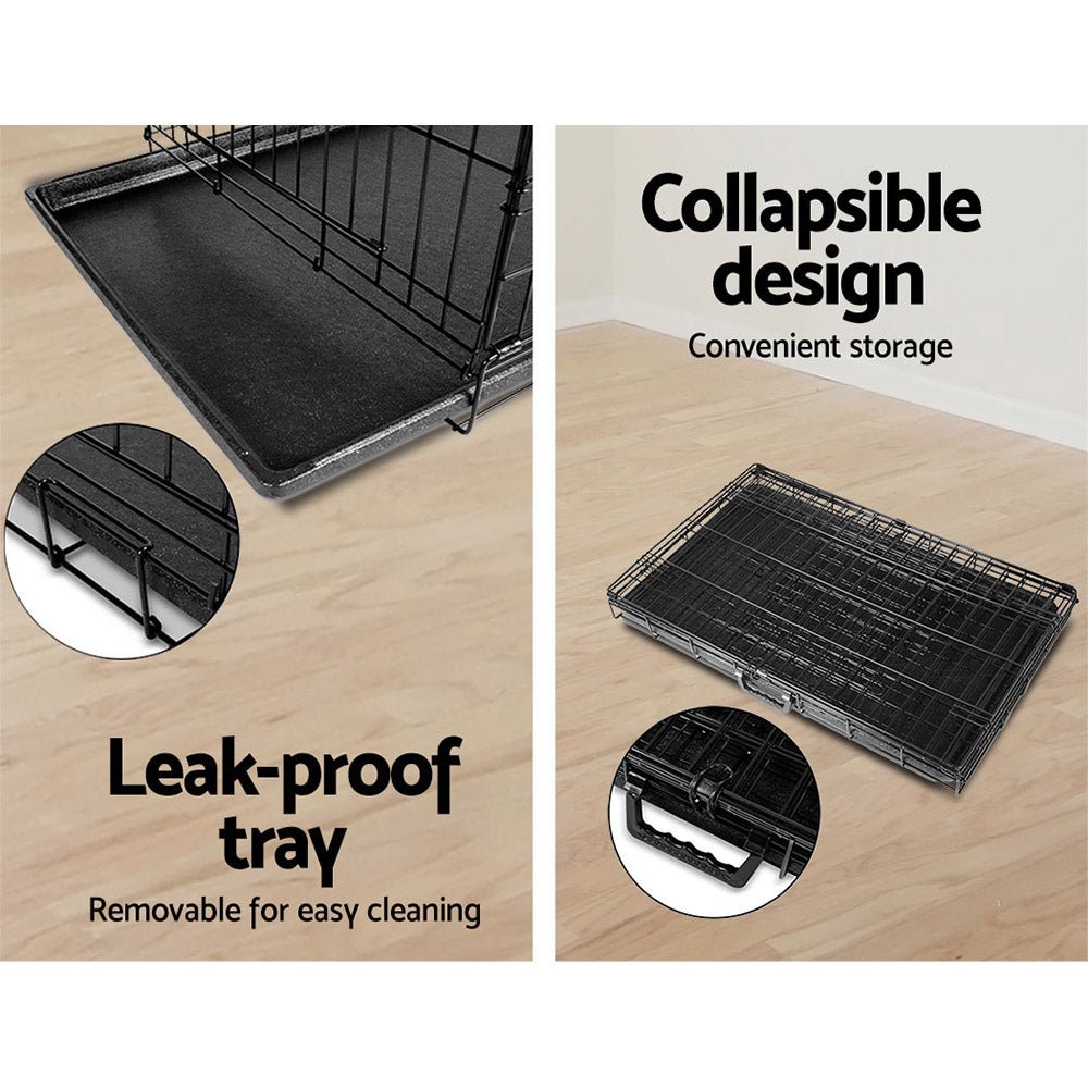 Dog Cage 48inch Pet Cage - Black - Pet Care > Dog Supplies - Rivercity House & Home Co. (ABN 18 642 972 209) - Affordable Modern Furniture Australia