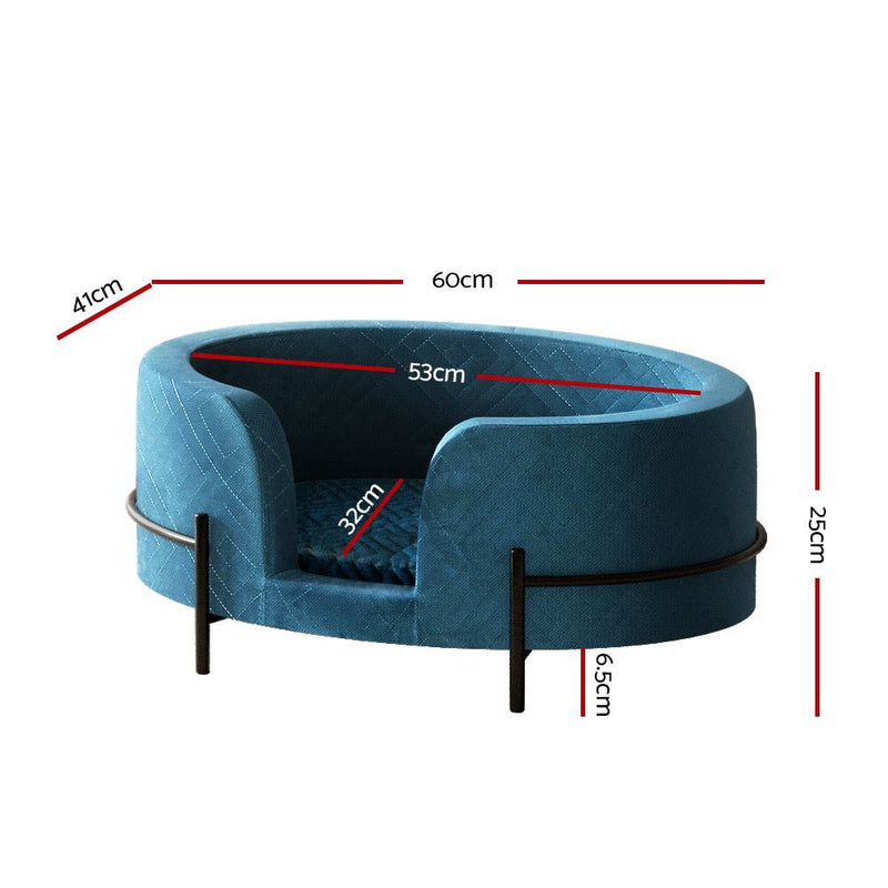 Elevated Cosy Calming Pet Bed Blue - Pet Care > Dog Supplies - Rivercity House & Home Co. (ABN 18 642 972 209) - Affordable Modern Furniture Australia
