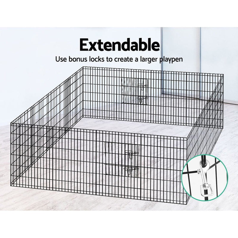 Pet Dog Playpen 36" 8 Panel Puppy Exercise Cage Enclosure Fence - Pet Care > Dog Supplies - Rivercity House & Home Co. (ABN 18 642 972 209) - Affordable Modern Furniture Australia