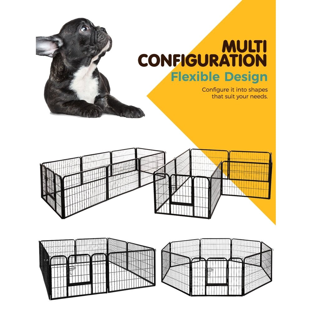 Pet Dog Playpen 8 Panel Puppy Exercise Cage Enclosure Fence 80x60cm - Pet Care > Dog Supplies - Rivercity House & Home Co. (ABN 18 642 972 209) - Affordable Modern Furniture Australia