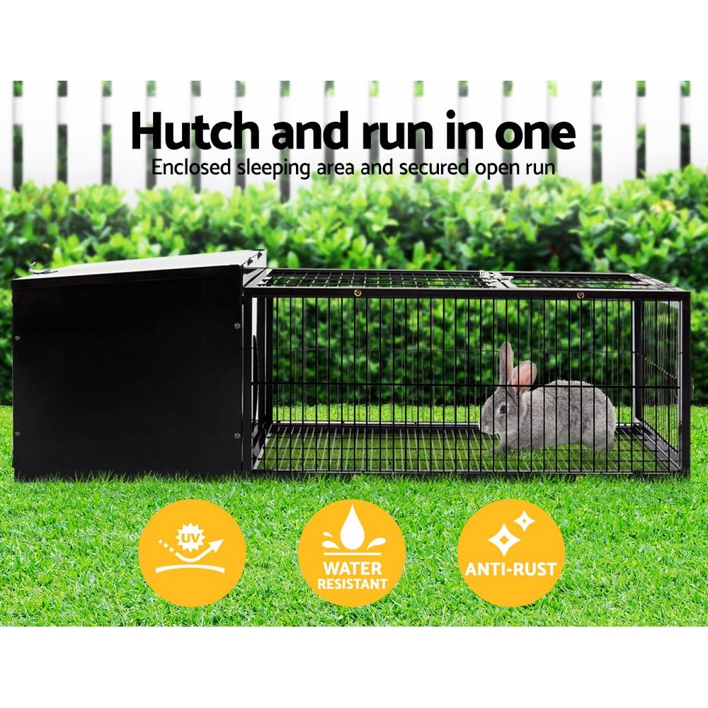 Rabbit Cage Hutch Cages Indoor Outdoor Hamster Enclosure Pet Metal Carrier 122CM Length - Pet Care > Coops & Hutches - Rivercity House & Home Co. (ABN 18 642 972 209) - Affordable Modern Furniture Australia
