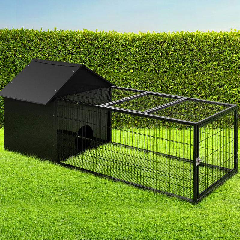 Rabbit Cage Hutch Cages Indoor Outdoor Hamster Enclosure Pet Metal Carrier 162CM Length - Pet Care > Coops & Hutches - Rivercity House & Home Co. (ABN 18 642 972 209) - Affordable Modern Furniture Australia