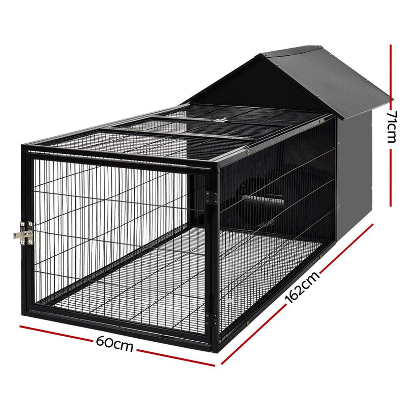 Rabbit Cage Hutch Cages Indoor Outdoor Hamster Enclosure Pet Metal Carrier 162CM Length - Pet Care > Coops & Hutches - Rivercity House & Home Co. (ABN 18 642 972 209) - Affordable Modern Furniture Australia
