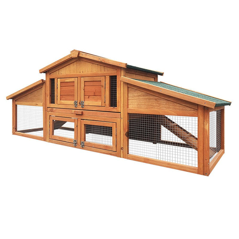 Rabbit Hutch Chicken Coop Wooden Pet Hutch 169cm x 52cm x 72cm - Pet Care > Coops & Hutches - Rivercity House & Home Co. (ABN 18 642 972 209) - Affordable Modern Furniture Australia