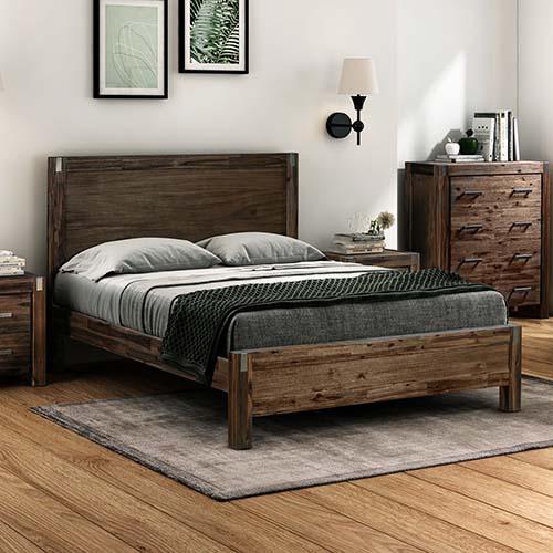 Java Queen Bed Frame Chocolate - Furniture > Bedroom - Rivercity House & Home Co. (ABN 18 642 972 209) - Affordable Modern Furniture Australia
