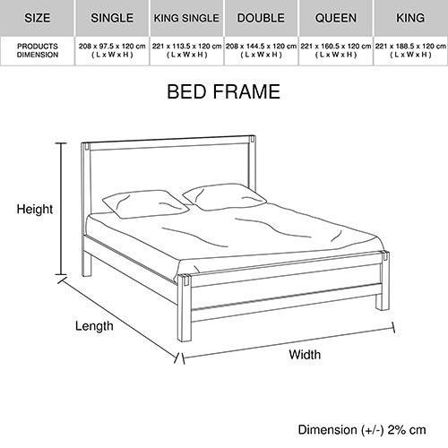 Java Queen Bed Frame Chocolate - Furniture > Bedroom - Rivercity House & Home Co. (ABN 18 642 972 209) - Affordable Modern Furniture Australia