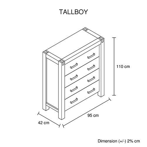 Java Tallboy Chocolate - Furniture > Bedroom - Rivercity House & Home Co. (ABN 18 642 972 209) - Affordable Modern Furniture Australia