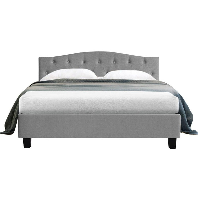 Jervis Queen Bed Frame Grey - Furniture > Bedroom - Rivercity House & Home Co. (ABN 18 642 972 209) - Affordable Modern Furniture Australia