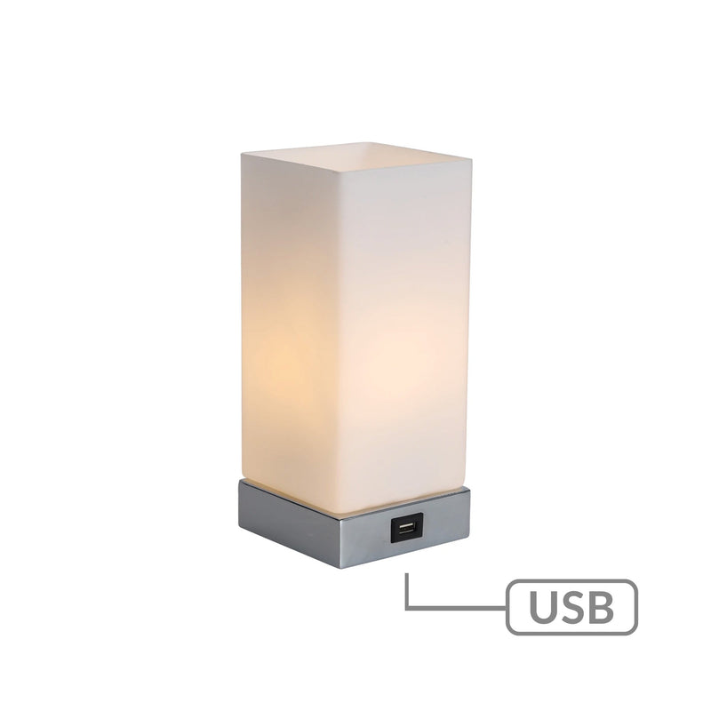 Jessica Rectangle Touch Lamp with USB Port - Home & Garden > Lighting - Rivercity House & Home Co. (ABN 18 642 972 209) - Affordable Modern Furniture Australia