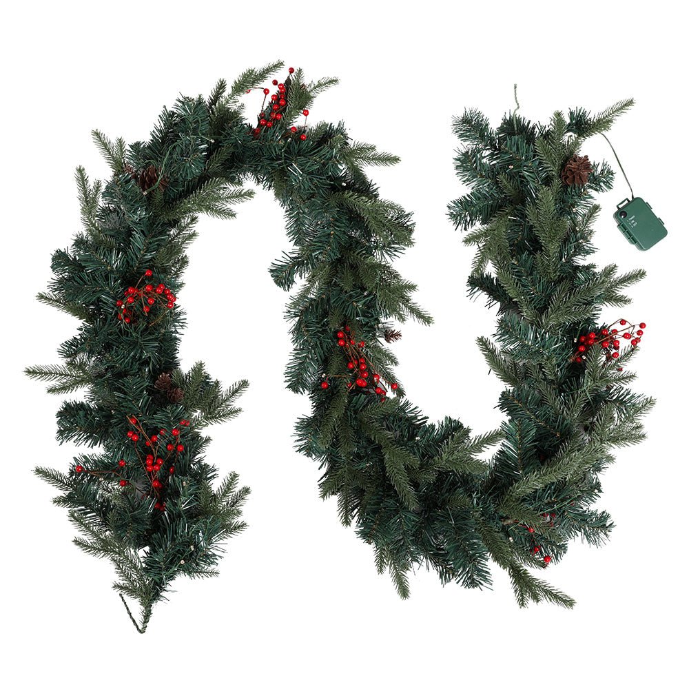 2.4M Christmas Garland with Ornament Warm Lights - Occasions > Christmas - Rivercity House & Home Co. (ABN 18 642 972 209) - Affordable Modern Furniture Australia