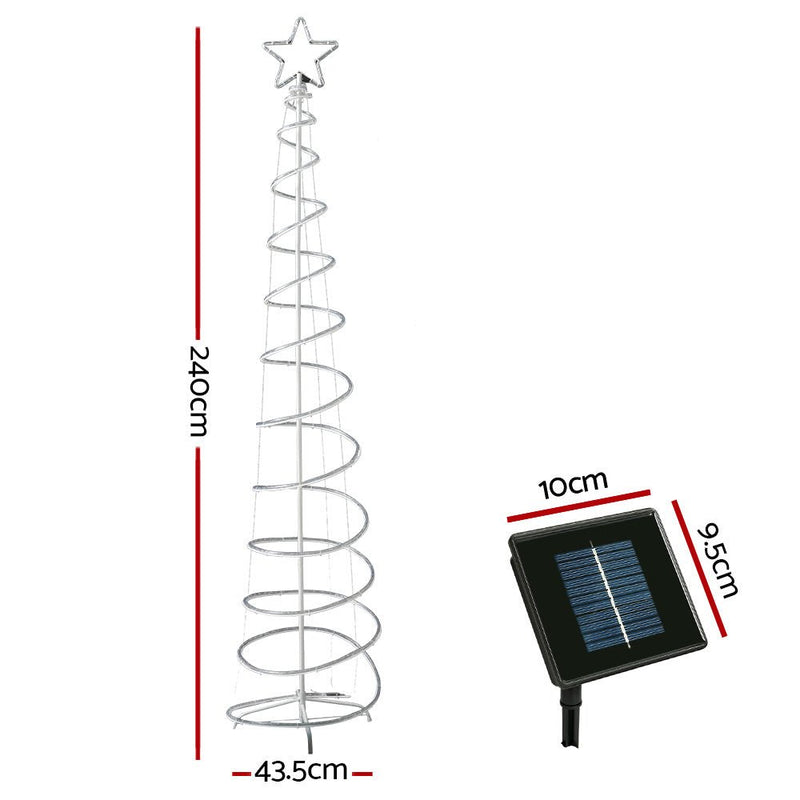 2.4M LED Christmas Tree Solar Motif Lights 8 Modes - Occasions > Christmas - Rivercity House & Home Co. (ABN 18 642 972 209) - Affordable Modern Furniture Australia